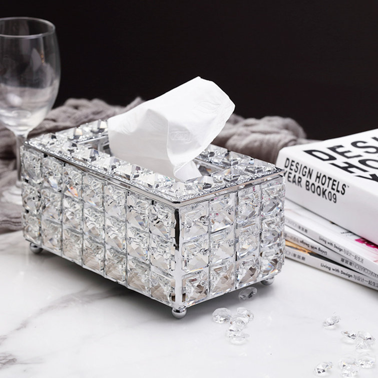 House of Hampton® Rhinestone Paper Tissue Box Cover & Reviews Wayfair